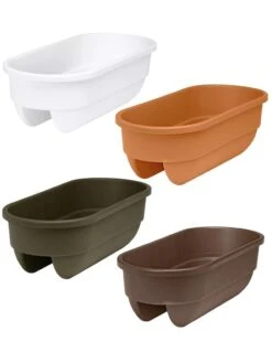 2' X 4' Railing Planter, 25" -The Garden Works Shop 34336 001E tif