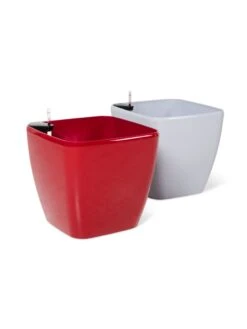 Viva Square Self-Watering Rolling Planter, 20" Diameter, Set Of 2 -The Garden Works Shop 3 4 crop 8612930 0104