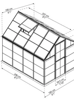 Canopia® By Palram Harmony™ Greenhouse, 6' -The Garden Works Shop 8588022 11V tif