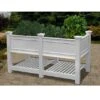 Cambridge Elevated Planter With Extension 2 Cambridge Elevated Planter With Extension -The Garden Works Shop 8588171 01v cambridge white vinyl elevated planter with extension