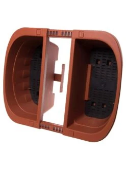 Self-Watering Saddle Railing Planter, 16" -The Garden Works Shop 8592175TC 2028z tif