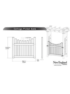 Cottage Vinyl Picket Gate 5 Cottage Vinyl Picket Gate -The Garden Works Shop 8593654 02v