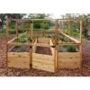 Garden In A Box With Deer Fence, 8' X 12' -The Garden Works Shop 8594021 01V raised cedar garden bed with deer fence 8 x 12 3 4