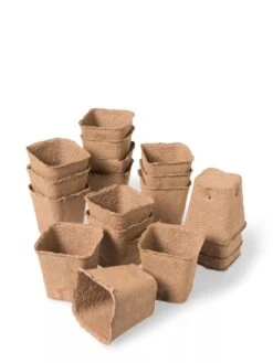 3-1/2” Square Biodegradable Pots, Set Of 18 -The Garden Works Shop 8595967 9476 tif