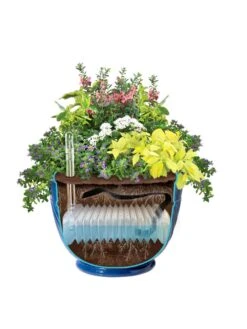 Mazzano Self-Watering Planters -The Garden Works Shop 8596570 SWMazzano19 Blue art tif