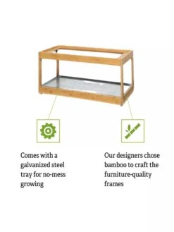 Low Bamboo LED Grow Light Garden -The Garden Works Shop 8597720 5