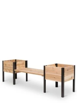 Elevated Cedar Planter Bench Kit, Natural, 90" -The Garden Works Shop 8597992 10053 tif