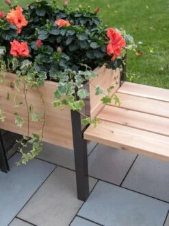 Elevated Cedar Planter Bench Kit, Natural, 90" -The Garden Works Shop 8597992 9645 tif