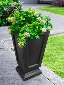 Kensington Self-Watering Tall Patio Planter, 25" 10 Kensington Self-Watering Tall Patio Planter, 25" -The Garden Works Shop 8598549 01V tif