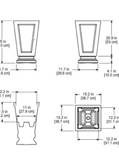 Kensington Self-Watering Tall Patio Planter, 25" 13 Kensington Self-Watering Tall Patio Planter, 25" -The Garden Works Shop 8598549 07V tif