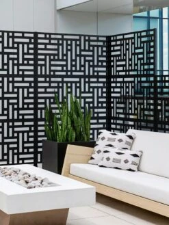 Veradek 3-Panel Privacy Screen Set, Blocks -The Garden Works Shop 8599185 09V tif