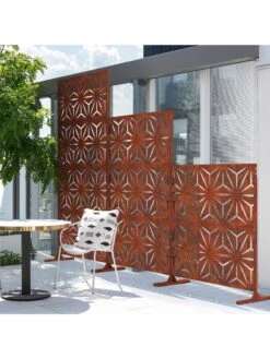 Veradek 2-Panel Privacy Screen Set, Star -The Garden Works Shop 8599214 04v