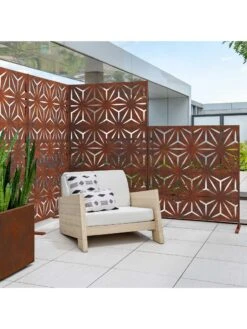 Veradek 2-Panel Privacy Screen Set, Star -The Garden Works Shop 8599214 05v