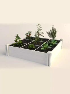 Raised Garden Bed With Grow Grid, 4' X 4' -The Garden Works Shop 8599291 02V