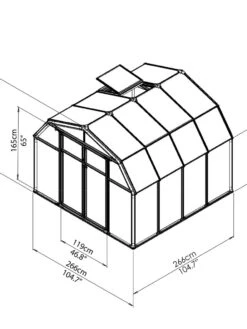 Canopia® By Palram Hobby Gardener Greenhouse, 8' -The Garden Works Shop 8599331 11V tif