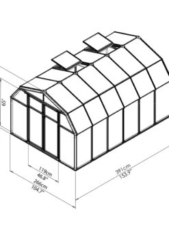 Canopia® By Palram Hobby Gardener Greenhouse, 8' -The Garden Works Shop 8599332 03V tif
