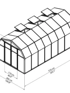 Canopia® By Palram Hobby Gardener Greenhouse, 8' -The Garden Works Shop 8599333 04V tif