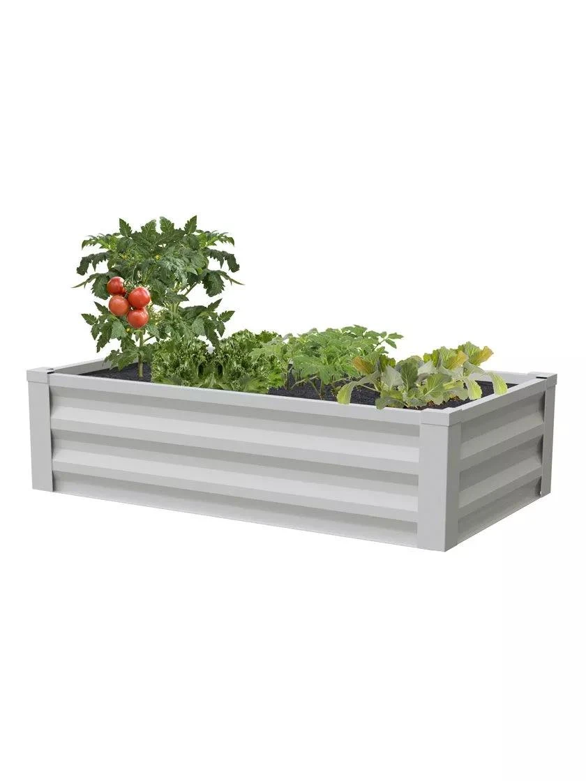 Powder-Coated Metal Raised Garden Bed, 24" X 48" 3 Powder-Coated Metal Raised Garden Bed, 24" X 48"