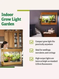 Bamboo Mini LED Grow Light Garden -The Garden Works Shop 8599624 04