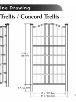Concord Composite Vinyl Trellis 7 Concord Composite Vinyl Trellis -The Garden Works Shop 8599770 03V tif