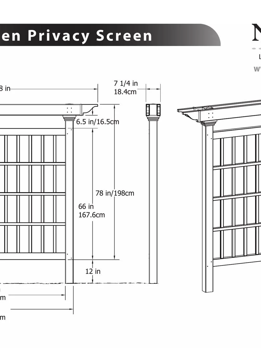 Camden Vinyl Privacy Screen 3 Camden Vinyl Privacy Screen - Image 2