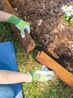 Corten Steel Edging 5" H, Set Of 3 -The Garden Works Shop 8599845 0253 tif