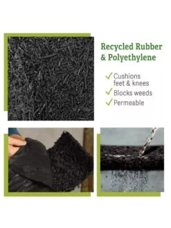 Recycled Rubber Mulch Edging, 12’ X 6” 8 Recycled Rubber Mulch Edging, 12’ X 6” -The Garden Works Shop 8599854 material GSC