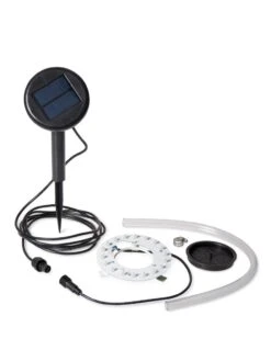 Solar Illuminated Planter Tall Granite, 32" -The Garden Works Shop 8600181 18793 tif