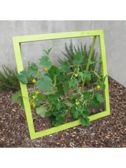 Mira Modern Garden Trellis Jr. -The Garden Works Shop 8600514 02v mira modern garden trellis jr leaf green