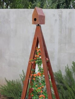 Bird Bungalow + Akoris Garden Tuteur Sr. -The Garden Works Shop 8600538 06v bird bungallow akoris garden tuteur oxide