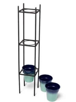 Steel Vertical Plant Stand With Metal Pots 8 Steel Vertical Plant Stand With Metal Pots -The Garden Works Shop 8609183 4967 tif