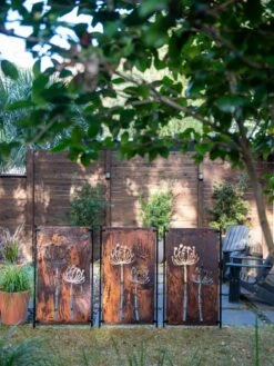 Queen Anne's Lace Corten Steel Screen -The Garden Works Shop 8609526 6301 tif