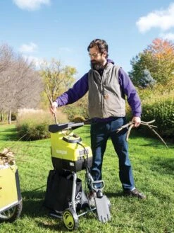 Sun Joe CJ603E 1.7 Inch Cutting Diameter Electric Silent Wood Chipper/Shredder | 15-Amp -The Garden Works Shop 8610486 024 tif