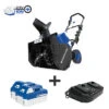 Snow Joe 24V-X2-SB18 48-Volt ION+ Cordless Snow Blower Kit | 18-Inch | W/ 2 X 4.0-Ah Batteries And Charger -The Garden Works Shop 8610667 01v snow joe cordless snow blower kit