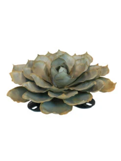 Desert Steel Blue Rose Succulent Sculpture 13 Desert Steel Blue Rose Succulent Sculpture -The Garden Works Shop 8610764 01v desert steel blue rose succulent large