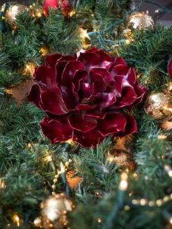 Desert Steel Ruby Rose Succulent Sculpture, Small -The Garden Works Shop 8610767 02v