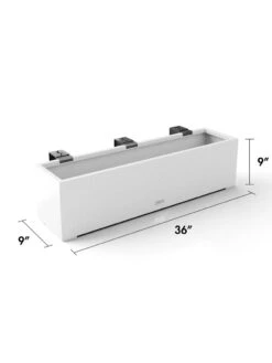 Veradek Metallic Series Railing Planters -The Garden Works Shop 8611610 28v