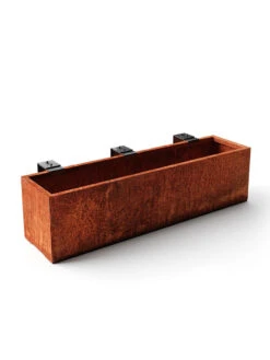 Veradek Metallic Series Corten Steel Railing Planters 14 Veradek Metallic Series Corten Steel Railing Planters -The Garden Works Shop 8611611 05v