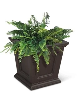 Fairfield Self-Watering Square Planter, 16” X 16” -The Garden Works Shop 8611695 04V tif