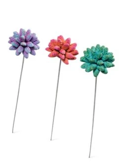 Dahlia Flower Garden Stakes Set -The Garden Works Shop 8612055 5954 tif