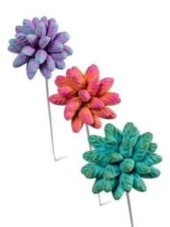 Dahlia Flower Garden Stakes Set -The Garden Works Shop 8612055 5955 tif