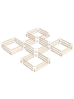 2-Tier Pine Raised Garden Bed, 80 Sqft.12'x12' -The Garden Works Shop 8612255 01v