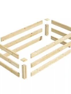 Pine Raised Garden Bed, 2'x4'x10.5" High -The Garden Works Shop 8612256 01V jpg