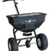All Purpose Broadcast Spreader, 125 Lb -The Garden Works Shop 8612270 02v all purpose broadcast seed salt sand spreader 125 lb