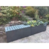 Nice Aluminum Trough Planters With Bench Top, 16"High -The Garden Works Shop 8612377 01v