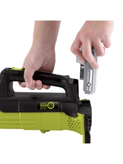 Sun Joe® 24V ION+ 2.0-Ah Cordless Compact Turbine Jet Blower, 100-MPH 350-CFM -The Garden Works Shop 8612516 10v