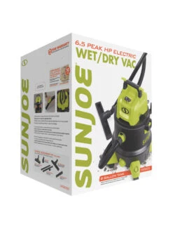 Sun Joe® 8-Gal 1200W 6.5 Pk HP Wet/Dry Shop Vac, HEPA,w/Cleaning Attachments -The Garden Works Shop 8612522 01v