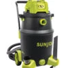 Sun Joe® 16-Gal 1200W 6.5 Pk HP Wet/Dry Shop Vac, HEPA Filtration, Wheeled W/Attachments -The Garden Works Shop 8612524 02v sun joe 16 gal 1200w hp wet dry shop hep vac swd16000