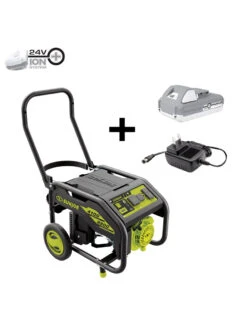 Sun Joe® 4,100/3,300-Running Watt Propane Powered Portable Generator W/24VBattery Starter -The Garden Works Shop 8612525 01v