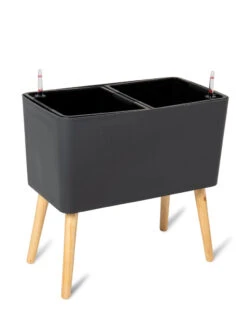 Ava Self-Watering Rectangular Planter -The Garden Works Shop 8612691 217 ava self watering rectangular planter gray